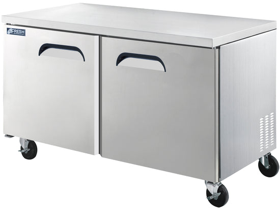 60" 2 door undercounter freezer