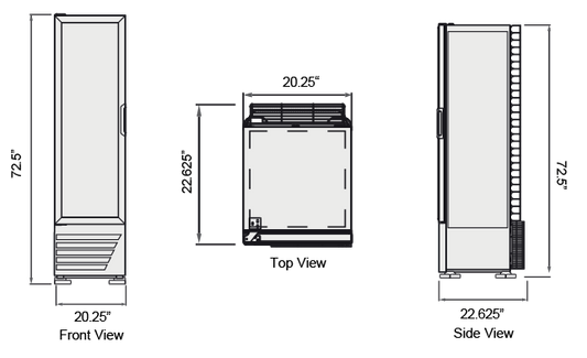 AGM-8 | Single Door Glass Merchandiser Cooler 8 cu. Ft.