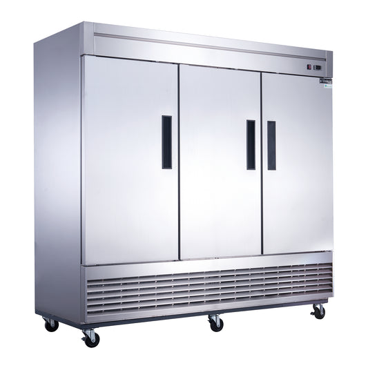 Dukers D83R Commercial 2-Door Refrigerator in Stainless Steel