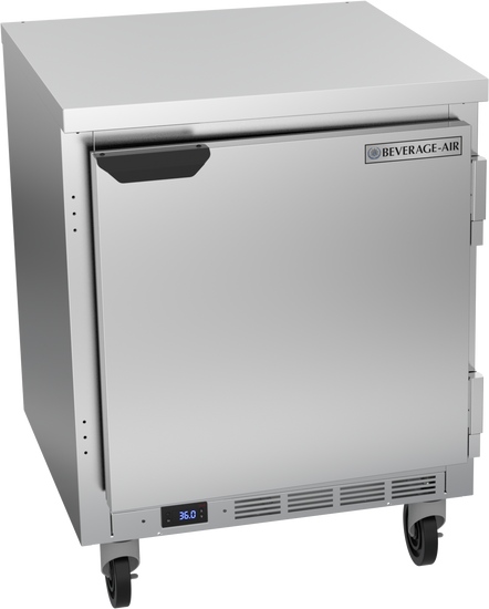 WTR27HC-FLT | 27" Worktop One Door Refrigerator Shallow Depth with Flat Top