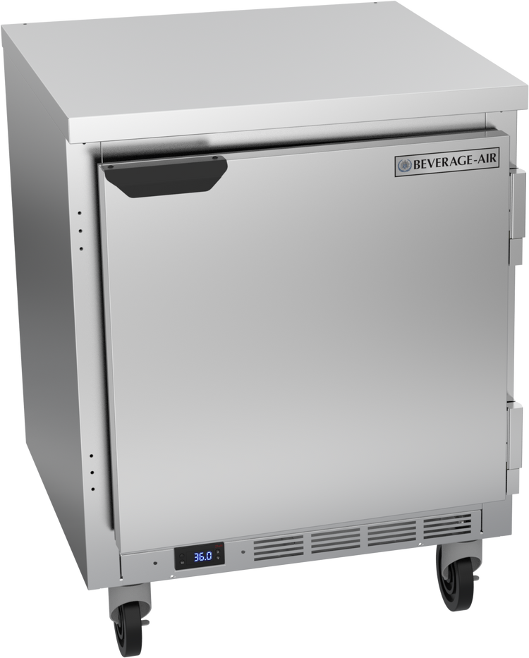 WTR27HC-FLT | 27" Worktop One Door Refrigerator Shallow Depth with Flat Top