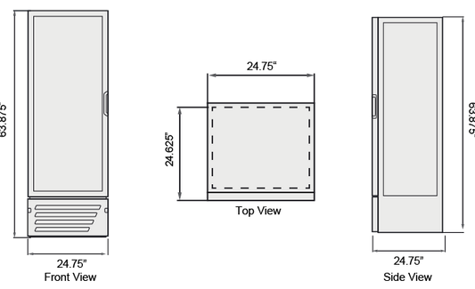 AGM-12 | Single Door Glass Merchandiser Cooler 12 cu. Ft.