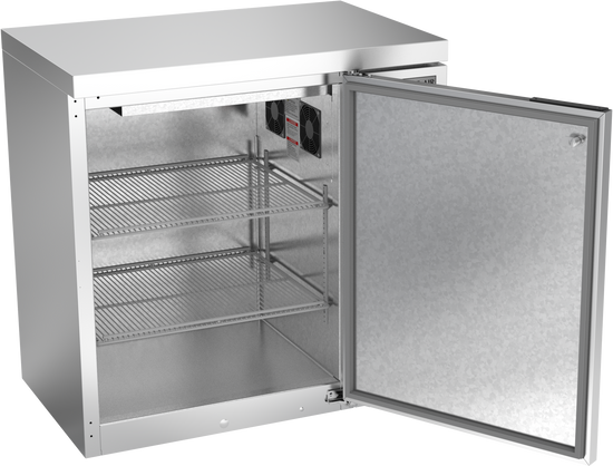 BB36HC-1-S-27 | 36" Solid Door Back Bar in Stainless Steel with SS Top