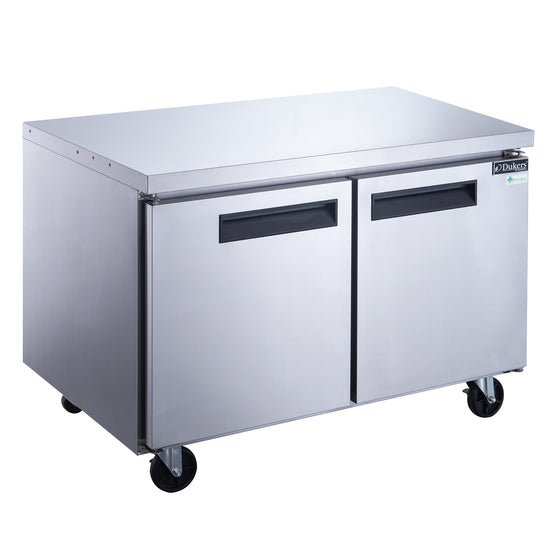 Dukers DUC48F Commercial 2-Door Undercounter Freezer in Stainless Steel