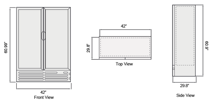 AGM-21-C | Double Door Curved Glass Merchandiser Cooler 