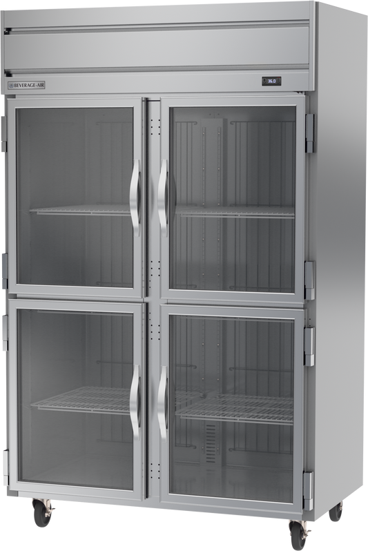 HR2HC-1HG | Horizon Top Mount Half Glass Double Door Reach-In Refrigerator