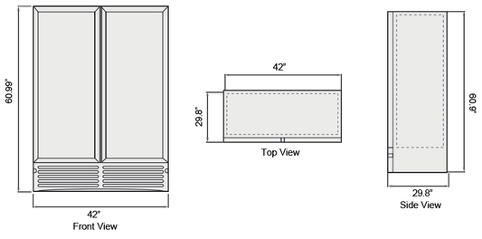 AGM-26 | Double Door Glass Merchandiser Cooler 26 cu. Ft.