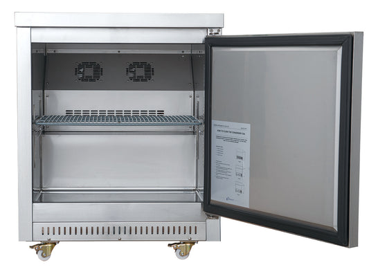 Dukers DUC29F Commercial Single Door Undercounter Freezer in Stainless Steel