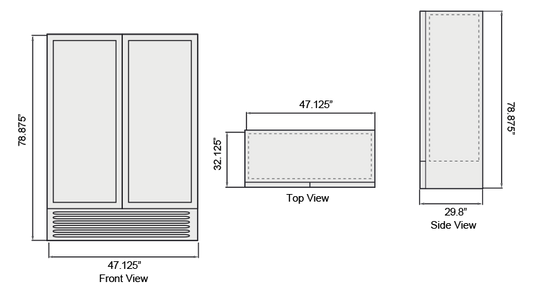 AGM-37 |  Double Door Glass Merchandiser Cooler