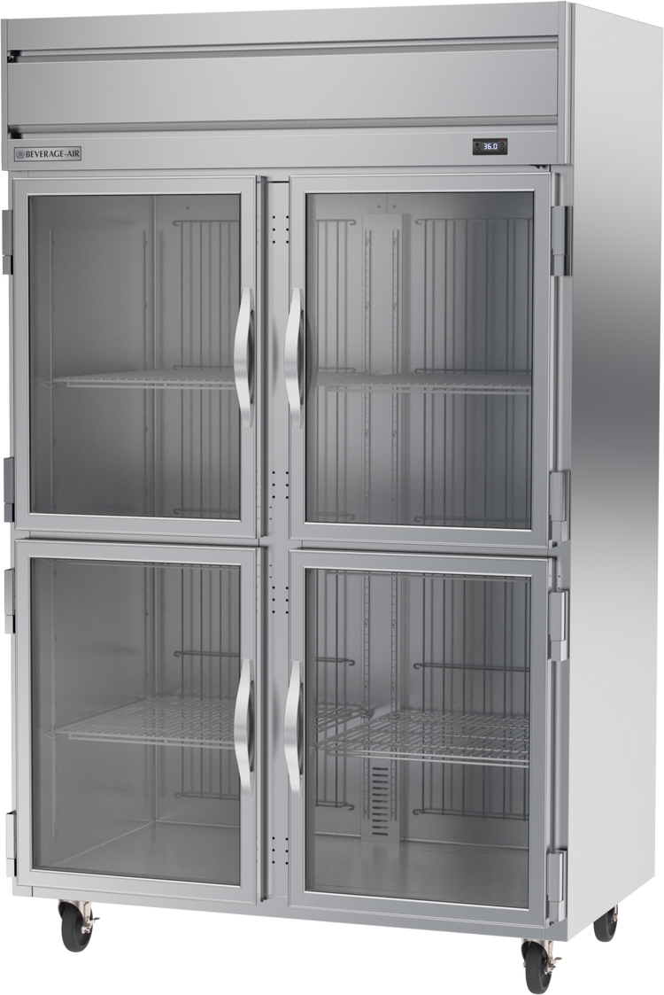 HRPS2HC-1HG | Horizon Top Mount Half Glass Double Door Reach-In Refrigerator