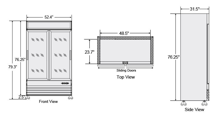 BGM-49-SD | Bison Reach-in Refrigerator