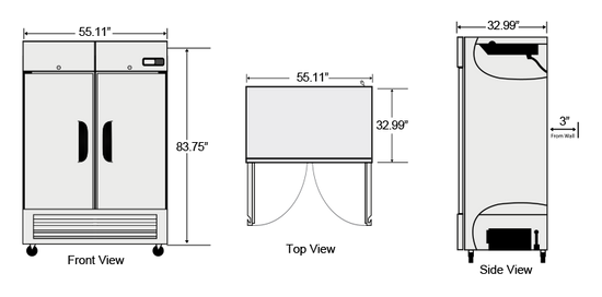 ARF-49 | 2 Door Reach-In Freezer