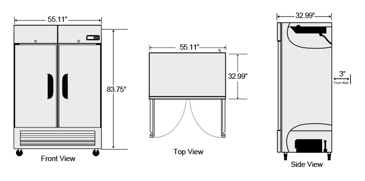 ARF-49 | 2 Door Reach-In Freezer