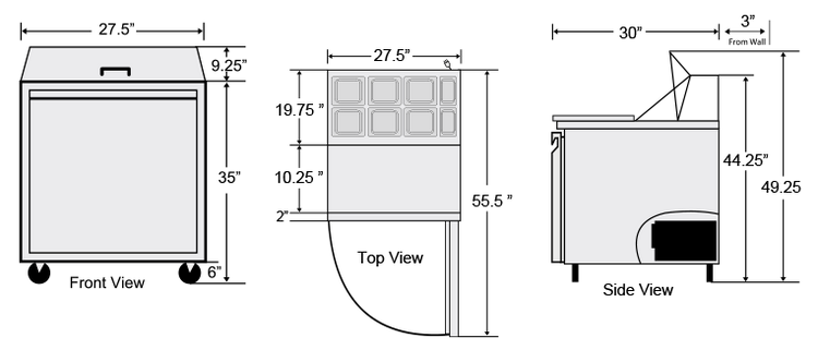 BST-27 | Bison One Door Sandwich Unit