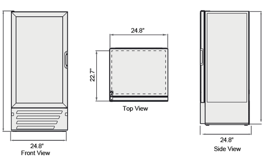 AGM-10 | Single Door Glass Merchandiser Cooler 10 cu. Ft.