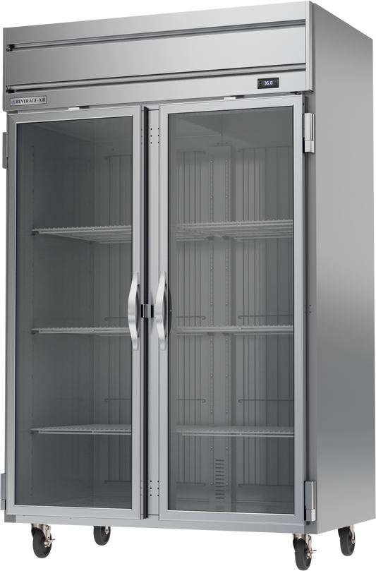 HR2HC-1G | Horizon Top Mount Glass Double Door Reach-In Refrigerator