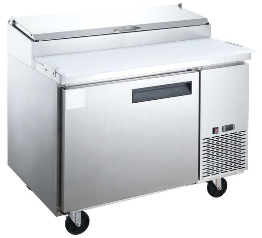 Dukers Appliance- DPP44-6-S1 9.8 cu.ft Comercial Single Door Pizza Prep Table Refrigerator