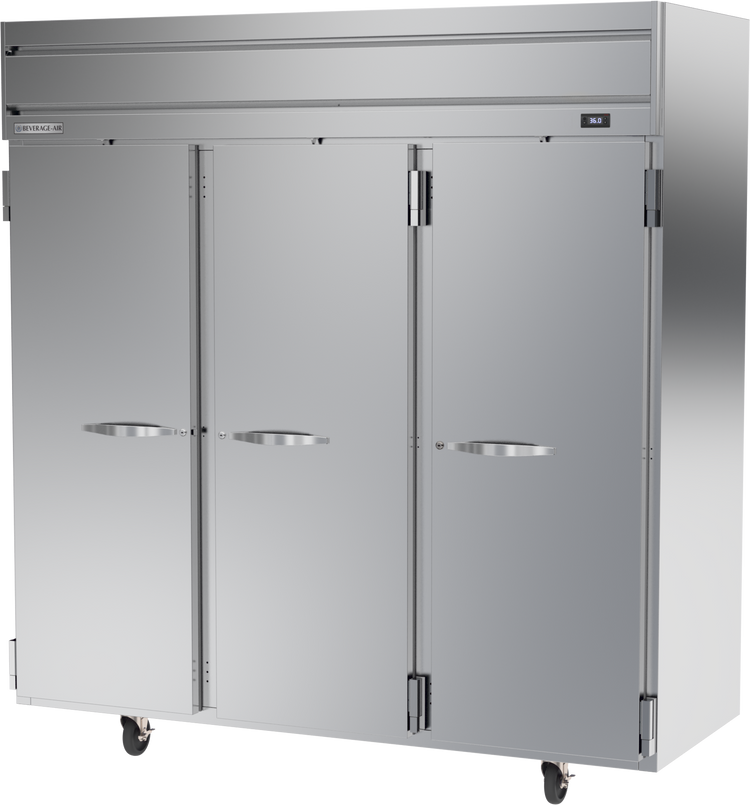 HRP3HC-1S | Horizon Top Mount Solid Triple Door Reach-In Refrigerator