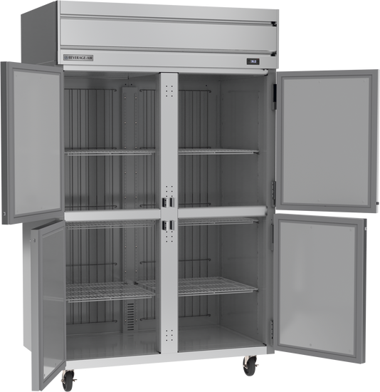 HR2HC-1HS | Horizon Top Mount Half Solid Double Door Reach-In Refrigerator