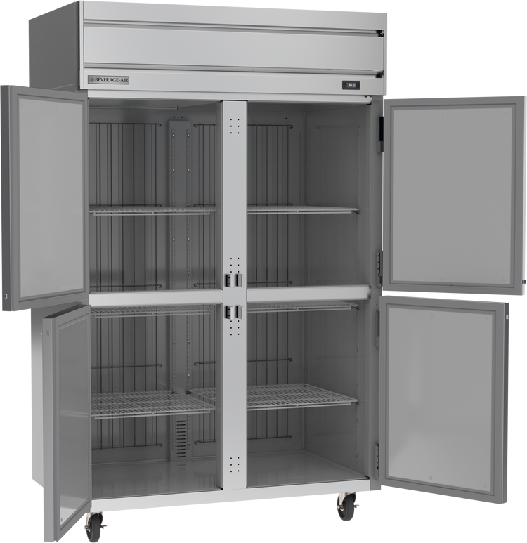 HR2HC-1HS | Horizon Top Mount Half Solid Double Door Reach-In Refrigerator