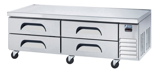 4 Drawers Chef Base 72", Flat Top 