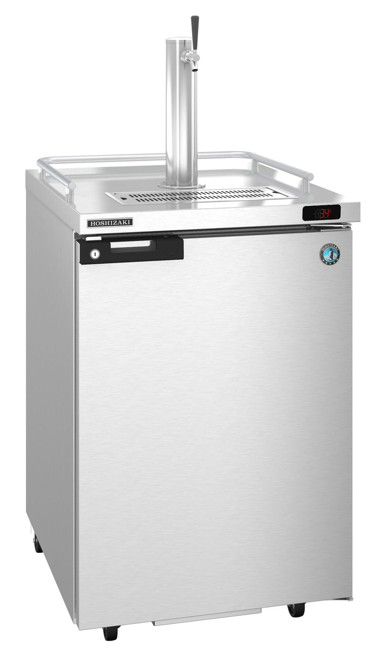 DD24-S, Stainless Steel Back Bar Direct Draw Refrigerator, Single Section with Lockable Solid Door