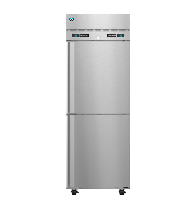 DT1A-HS, Dual Temp Upright Refrigerator and Freezer, Single Section with Lockable Half Stainless Doors