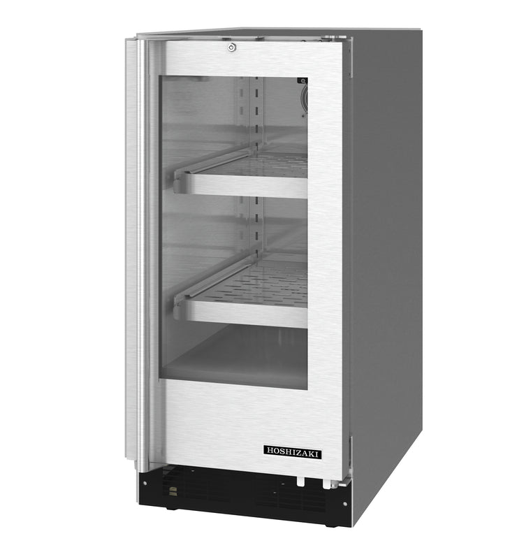 HR15A-G, Undercounter Compact Refrigerator, Single Section with Lockable Full Glass Door