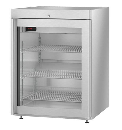 HR24C-G, Undercounter Compact Refrigerator, Single Section with Lockable Full Glass Door