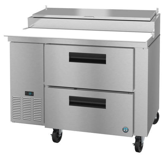 PR46A-D2, Pizza Prep Table Refrigerator, Single Section with Stainless Drawers