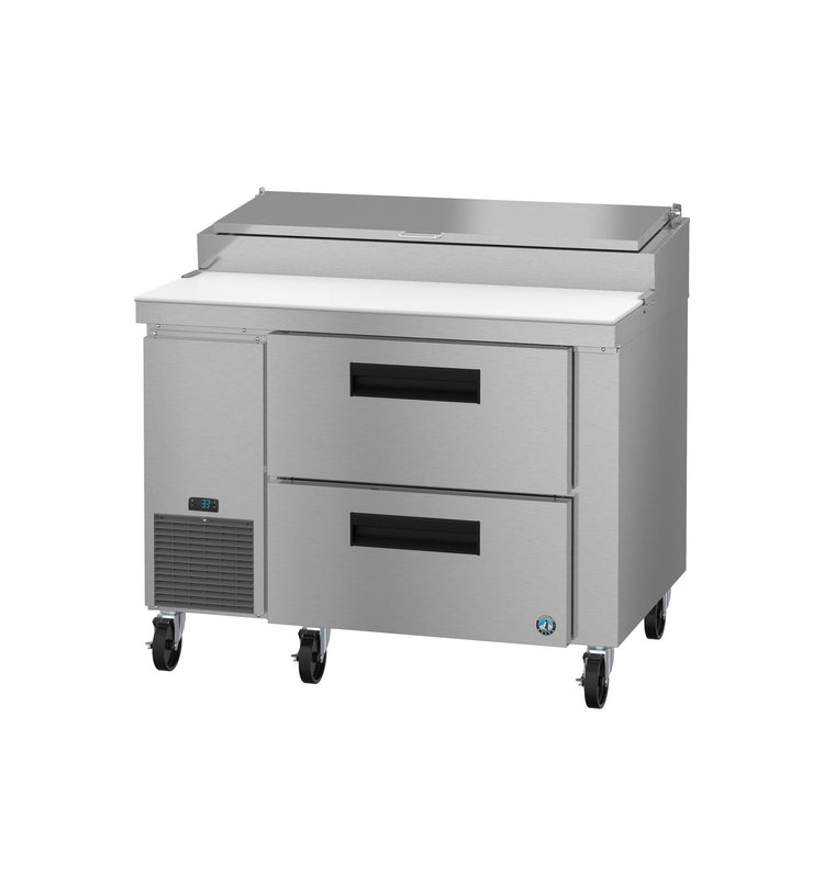 PR46B-D2, Pizza Prep Table Refrigerator, Single Section with Stainless Drawers