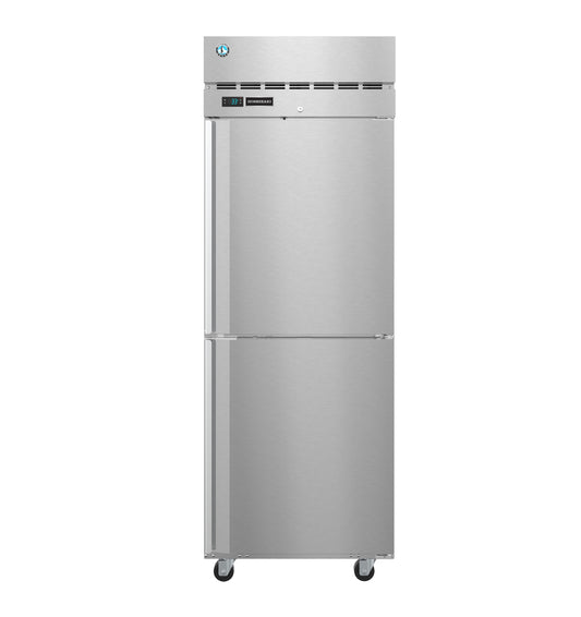 PT1A-HS-HS, Pass Thru Upright Refrigerator, Single Section with Lockable Half Stainless Doors