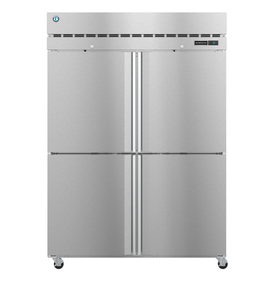 R2A-HS, Upright  Refrigerator, Two Section with Lockable Half Stainless Doors