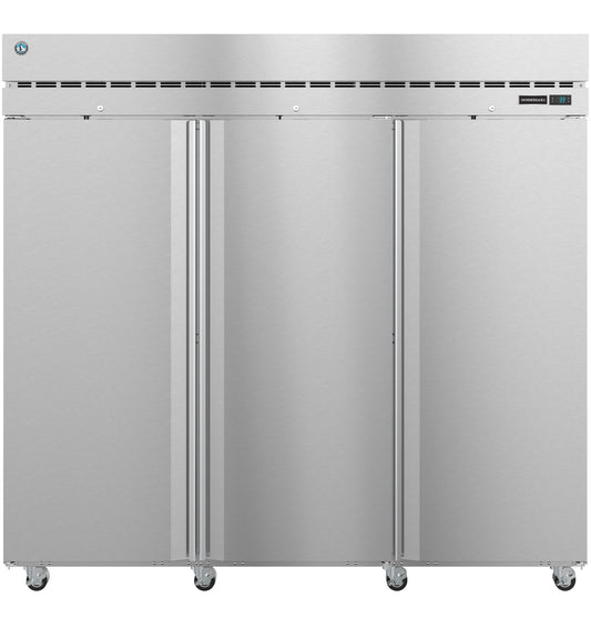 R3A-FS, Upright  Refrigerator, Three Section with Lockable Full Stainless Doors