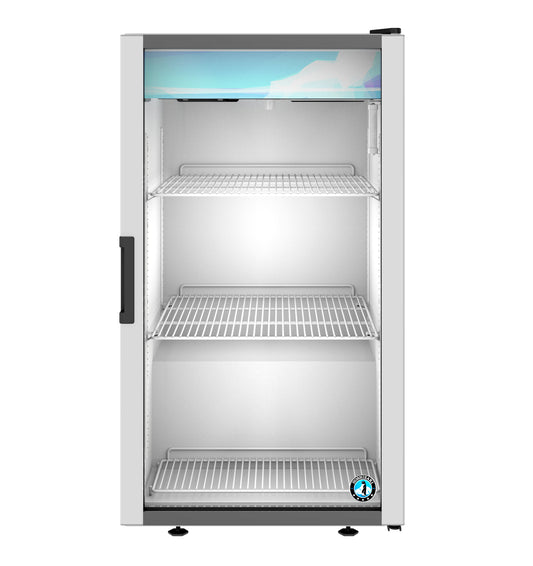 RM-7-HC, Glass Door Merchandiser  Countertop Refrigerator, Single Section with Full Glass Swing Door