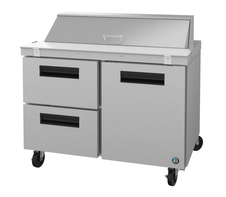 SR48A-12D2, Sandwich Prep Table Refrigerator, Two Section with Drawer/Door Combo