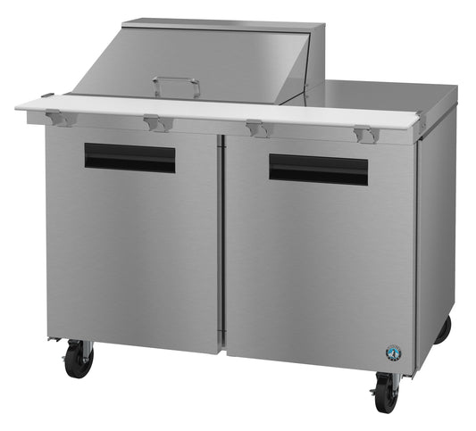 SR48A-12M, Mega Top Prep Table Refrigerator, Two Section with Stainless Doors