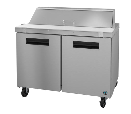 SR48A-12, Sandwich Prep Table Refrigerator, Two Section with Stainless Doors