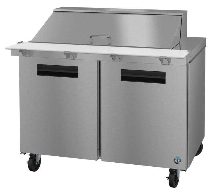 SR48A-18M, Mega Top Prep Table Refrigerator, Two Section with Stainless Doors