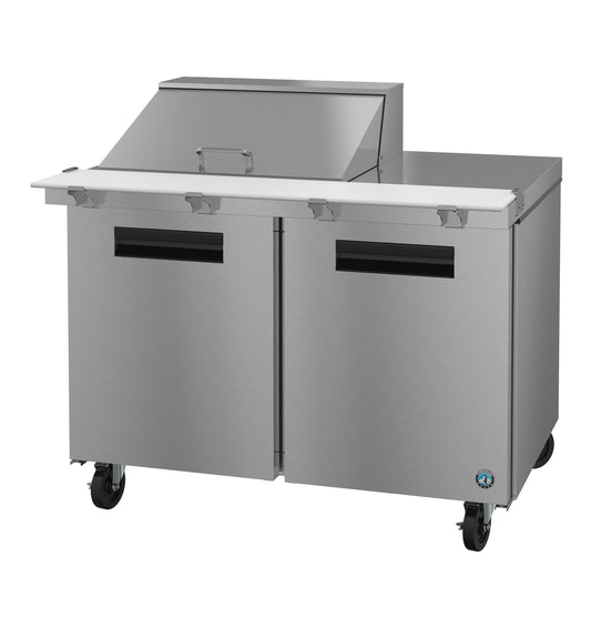 SR48B-12M, Mega Top Prep Table Refrigerator, Two Section with Stainless Doors