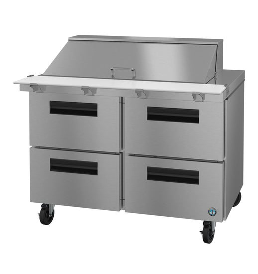 SR48B-18MD4, Mega Top Prep Table Refrigerator, Two Section with Stainless Drawers