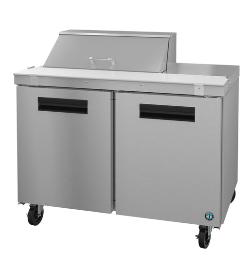 SR48B-8, Sandwich Prep Table Refrigerator, Two Section with Stainless Doors