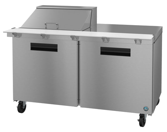 SR60A-12M, Mega Top Prep Table Refrigerator, Two Section with Stainless Doors