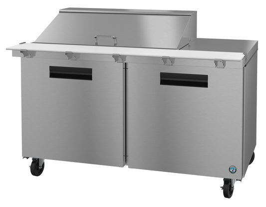 SR60A-18M, Mega Top Prep Table Refrigerator, Two Section with Stainless Doors