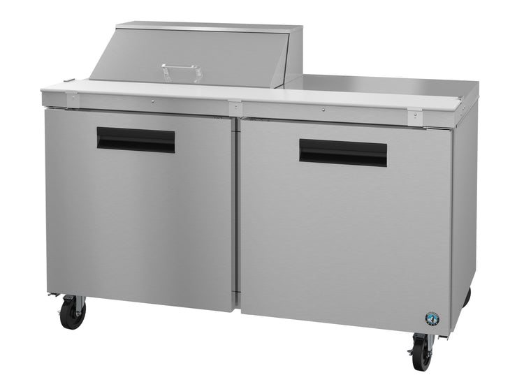 SR60A-8, Sandwich Prep Table Refrigerator, Two Section with Stainless Doors