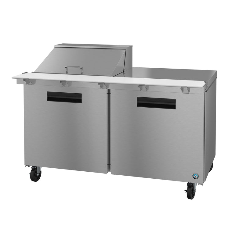 SR60B-12M, Mega Top Prep Table Refrigerator, Two Section with Stainless Doors