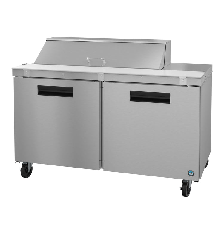 SR60B-12, Sandwich Prep Table Refrigerator, Two Section with Stainless Doors