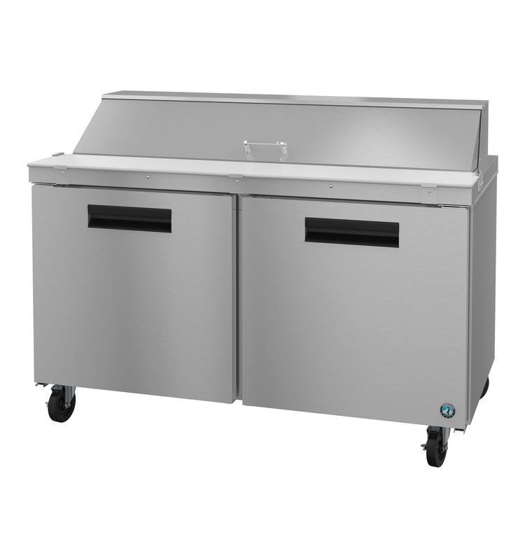 SR60B-16, Sandwich Prep Table Refrigerator, Two Section with Stainless Doors