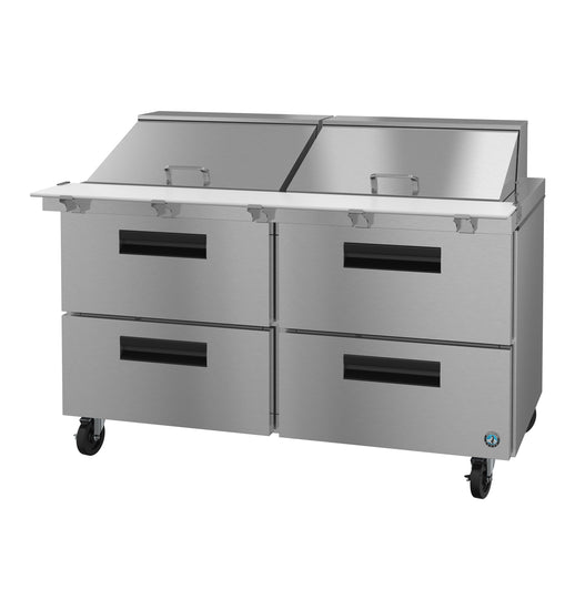 SR60B-24MD4, Mega Top Prep Table Refrigerator, Two Section with Stainless Drawers