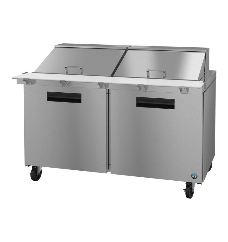 SR60B-24M, Mega Top Prep Table Refrigerator, Two Section with Stainless Doors